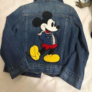 GAP Kids Blue Denim Jacket with Mickey Mouse Patch
